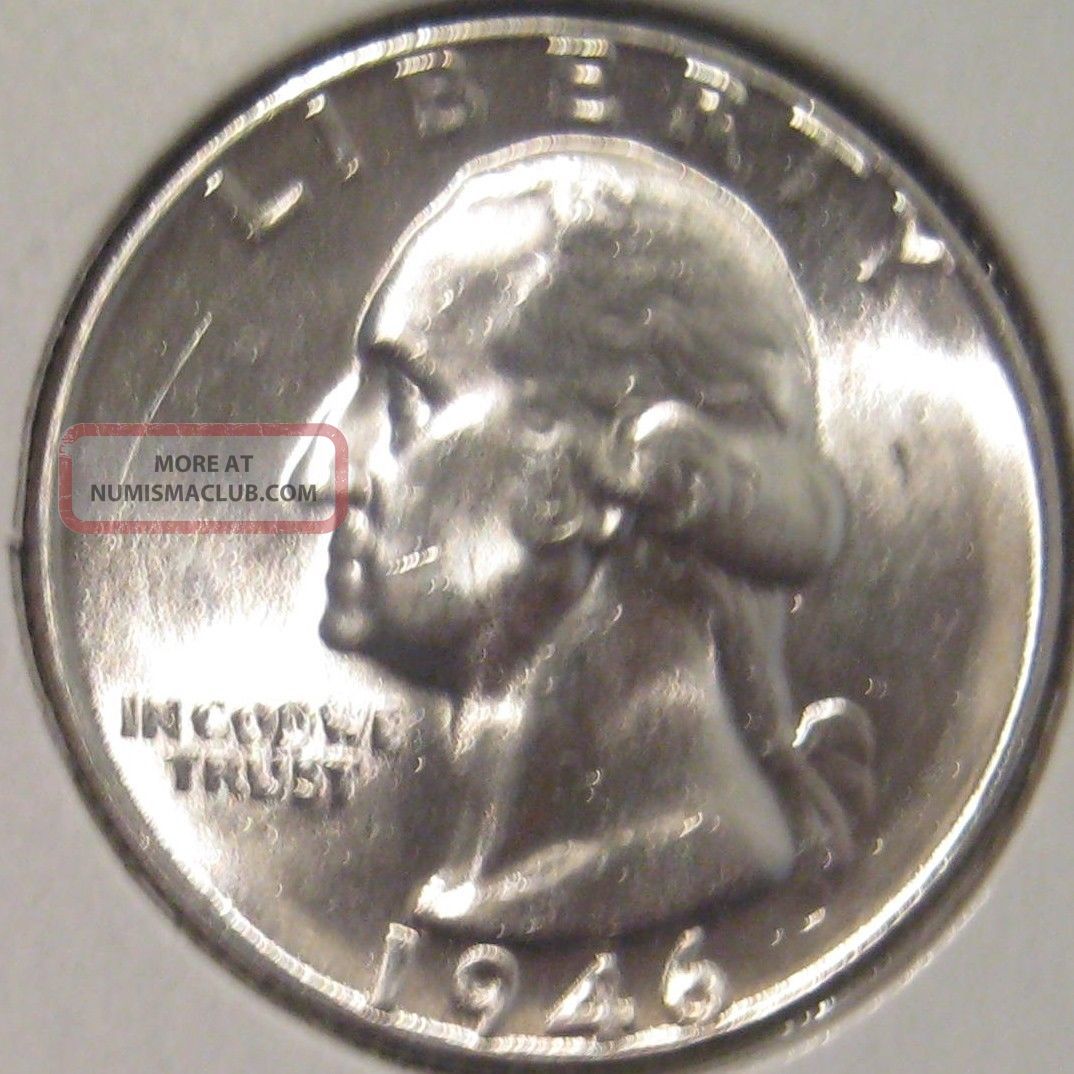 1946 Washington Quarter Coin Bu Ms Unc P10
