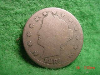 1884 Liberty Head Nickel,  About Good photo