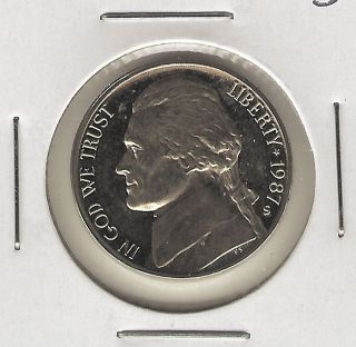 1987 - S 5c (proof) Jefferson Nickel photo