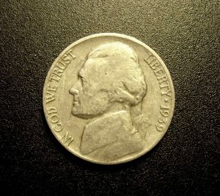 1939 - D Jefferson Nickel Low Mintage Key Date photo