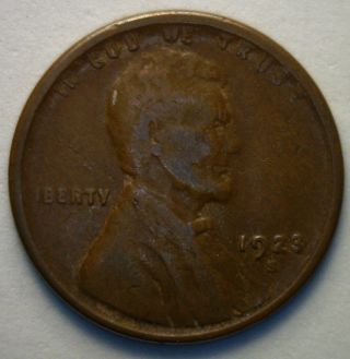 1923 S Lincoln Wheat Penny Copper 1 Cent Us Coin G photo