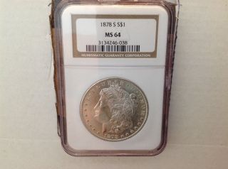 Morgan Dollar 1878s Ms64 Ngc photo