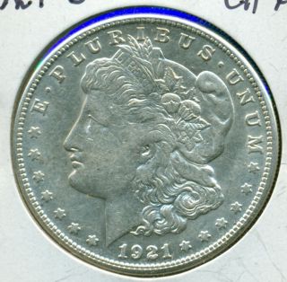 1921 - S Morgan Silver Dollar - 90% Silver - Choice Au photo
