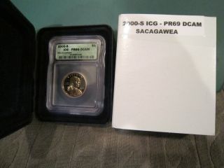 2000 - S Icg Pr69 Dcam Sacagawea Dollar photo