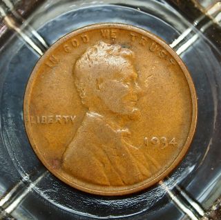 Very Good 1934 - P Lincoln Wheat Cent. . . . . . . .  2727 photo