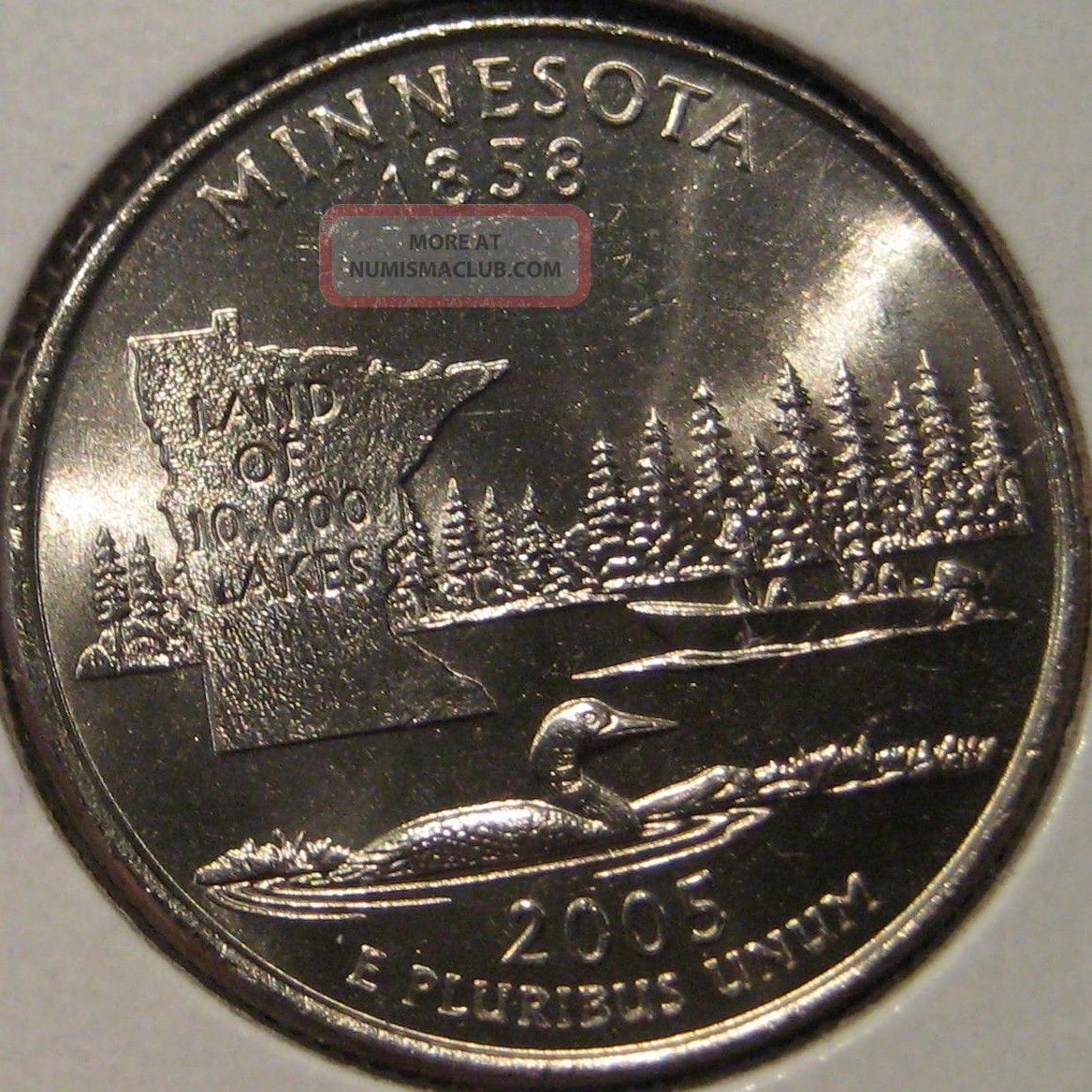 2005 P Minnesota State Quarter Wddr 065 Variety Double Die Ddr Bu Ms Unc L11