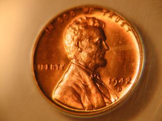 1942 - D Ms - 66 Red Anacs Coin Lincoln Wheat Cent photo