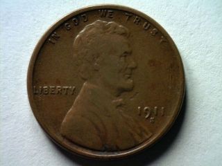 1911 - S Lincoln Cent Penny Extra Fine Xf Extremely Fine Ef Coin photo