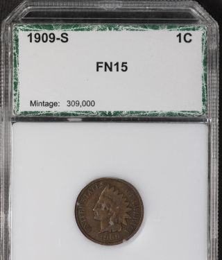 1909 - S Indian Cent - Fine - Problem Coin - Low Reserve photo