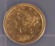 1856 - C $5 Gold Half Eagle Charlotte Au Det Planchet Flaw Gold photo 1