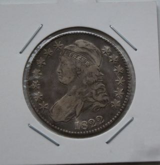 1822 Capped Bust Half - Dollar - Overton - 113 - Xf photo