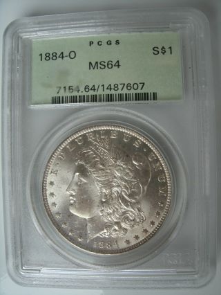 1884 O Morgan Silver Dollar - Pcgs Ms 64 - Coin photo