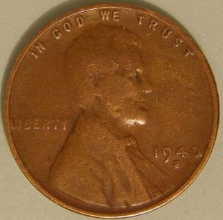 1940 S Lincoln Wheat Penny,  (retained Cud) Error Coin,  Aj 577 photo
