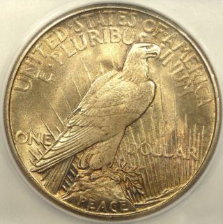 1921 Peace Silver Dollar - Icg Ms63 - Key Coin photo