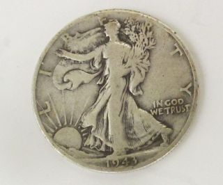 1943 - D 1943 50c Walking Liberty Half Dollar,  90% Silver photo