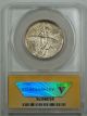 1933 - D Oregon Trail Commemorative Silver Half Dollar Coin Anacs Ms 64 Scarce Commemorative photo 1