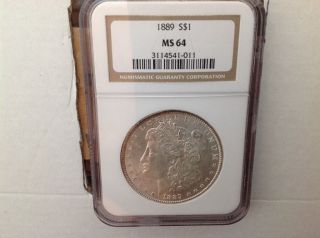 1889 Morgan Dollar - Ms - 64 Ngc photo
