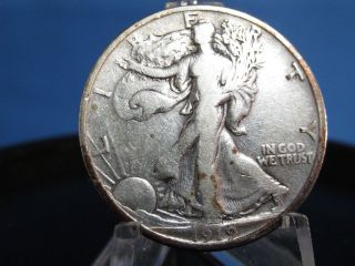 1919 Walking Liberty Half Dollar - Fine++/maybe Low Vf - Very Attractive Key Date photo