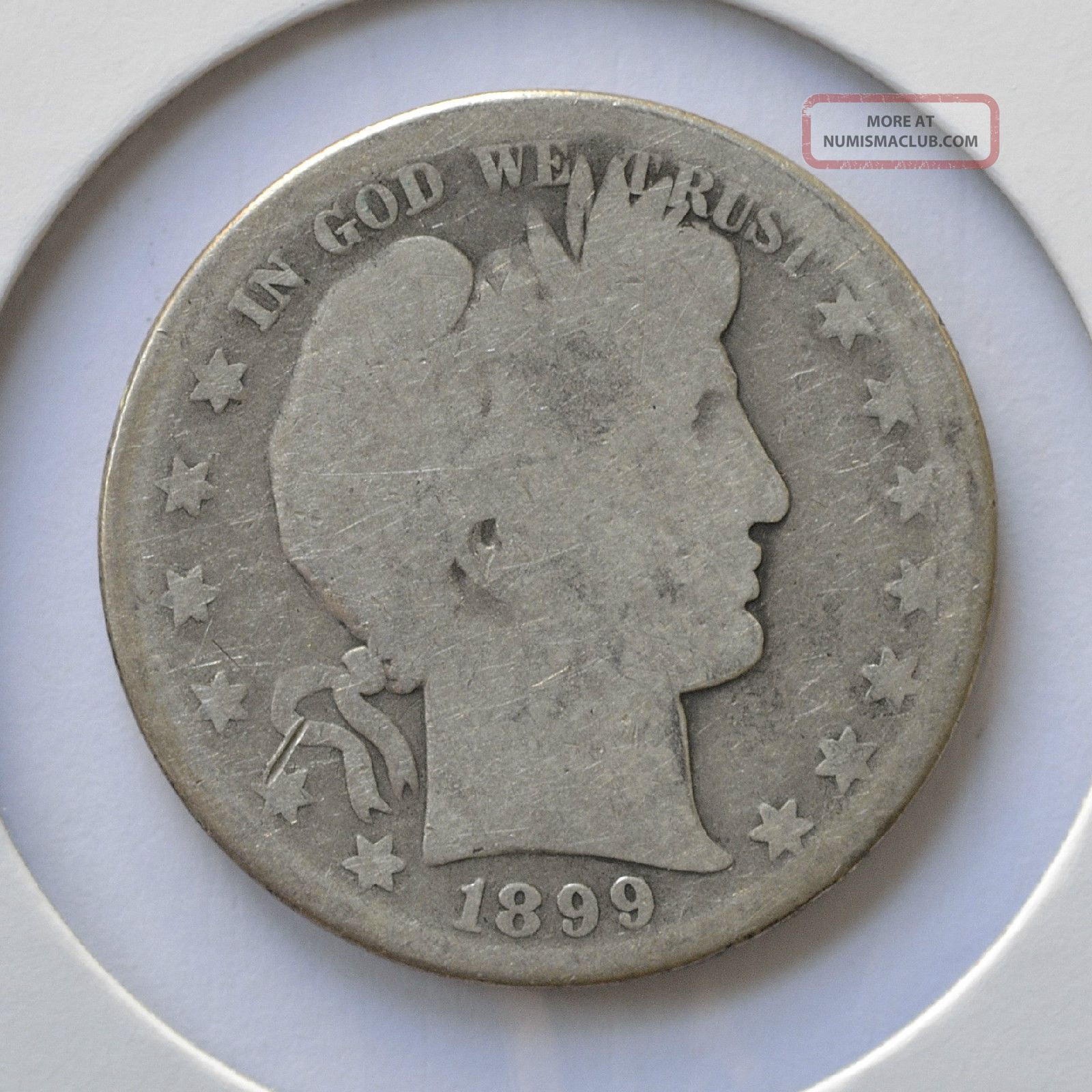 1899 - S 50c Barber Half Dollar (90% Silver Coin) - Fr (4)