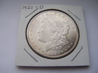 1921 D Morgan Silver Dollar Uncirculated photo