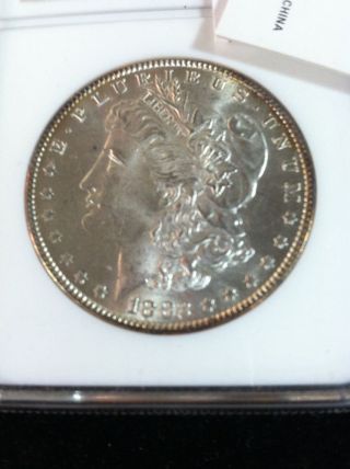 Ngc 1882 Ms62 Morgan Silver Dollar Slab photo
