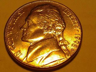 1998 - D Jefferson Bu Nickel Coin Gem Uncirculated Five Cents photo