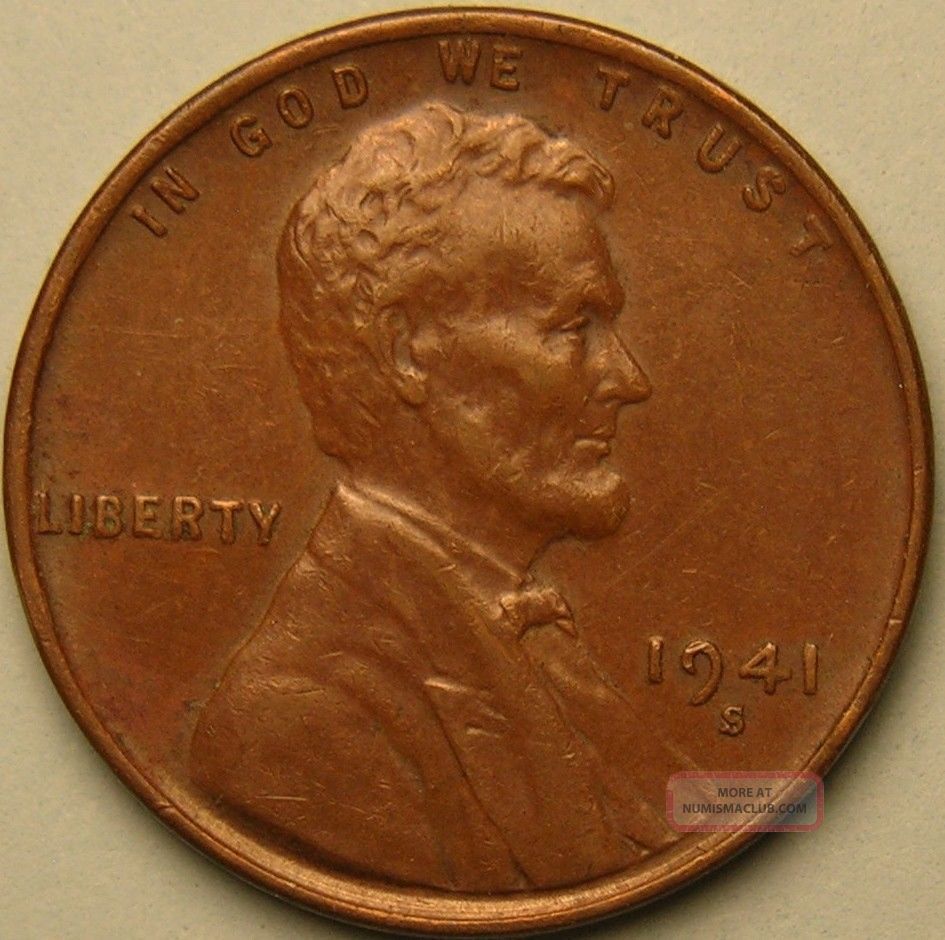 1941 S Lincoln Wheat Penny Ae 336 1941-s-lincoln-wheat-penny-ae-336