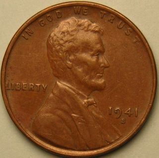1941 S Lincoln Wheat Penny,  Ae 336 photo