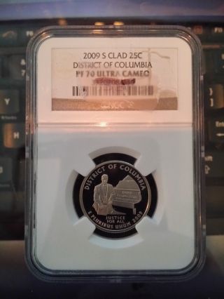 2009 - S Silver District Of Columbia Quarter 25c Ngc Pf70 Ultra Cameo photo