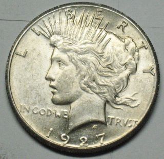 1927 Peace Silver Dollar Grading Bu Z242 photo