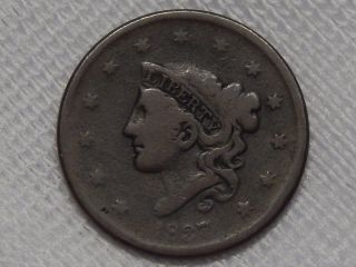 1837 Large Cent Matron Head Modified photo