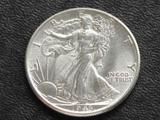 1943 - P Liberty Walking Half Dollar 90% Silver A8362l photo