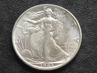 1943 - P Liberty Walking Half Dollar 90% Silver A8360l photo