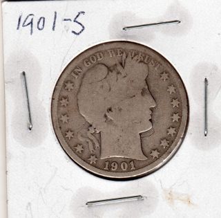 1901 - S Barber Half Dollars, ,  Key Coin,  847,  044 Minted photo