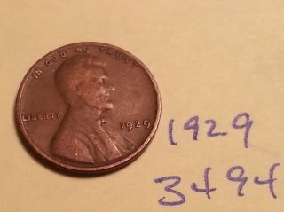 1929 Lincoln Cent Fine Detail Great Coin (3494) Wheat Back Penny photo