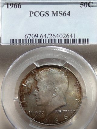 1966 Kennedy Pcgs Ms64 Great Toning photo