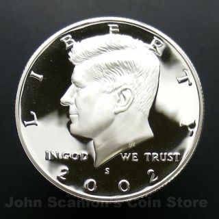2002 - S Kennedy Half Dollar 90% Silver - Gem Proof Deep Cameo U.  S.  Coin photo
