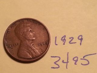 1929 Lincoln Cent Fine Detail Great Coin (3495) Wheat Back Penny photo