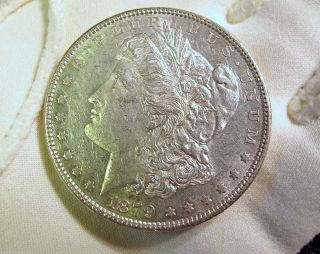 1879 - P Us 90% Silver Morgan Dollar All Most Uncirculated ++ Sharp Coin photo