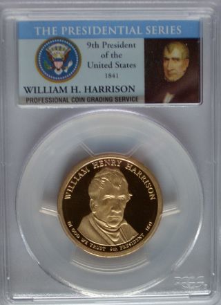 Pcgs 2009 S Proof William Harrison 9th Presidential Dollar $1 Pf Pr69 Usa photo
