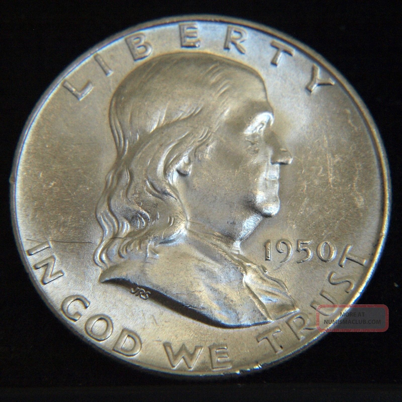 1950 Franklin Half Dollar Bu Fbl (c0482)