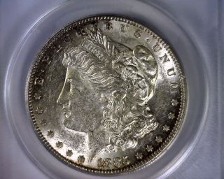 1885 Anacs Hit List 40 Blast White Au55 Vam 22 Morgan Silver Dollar Coin 1885 photo