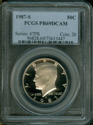 1987 - S Kennedy Half Pcgs Pr69 Dcam Proof Gorgeous Coin photo