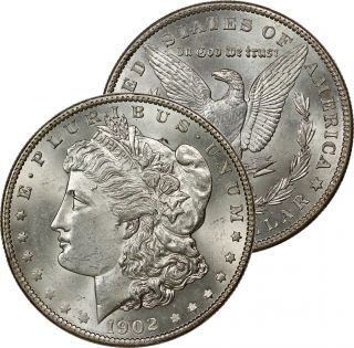 1902 O Morgan Dollar Silver Coin Ms Choice Brilliant Uncirculated photo
