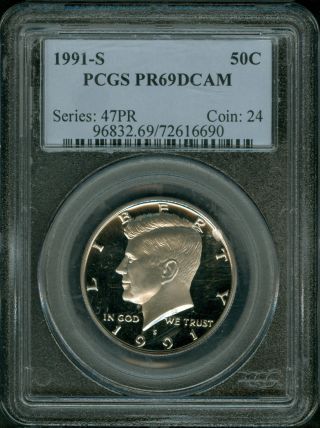 1991 - S Kennedy Half Pcgs Pr69 Dcam Proof Gorgeous Coin photo