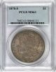 1878 - S Morgan Silver Dollar $1 Pcgs Ms63 Toning Dollars photo 2