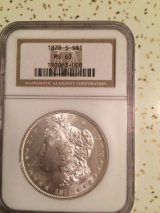 1878 S Morgan Silver Dollar Ngc Ms63 photo