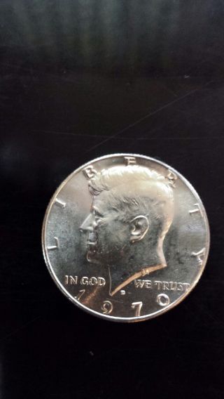 1970 D Kennedy Half Dollar Key Date 40% Silver Ch.  Bu photo