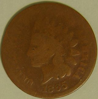1865 Indian Head Penny,  Ae 866 photo
