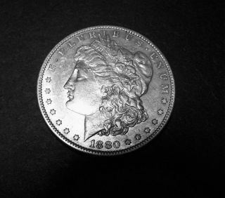 1880 - O Morgan Silver Dollar Au Blast White photo